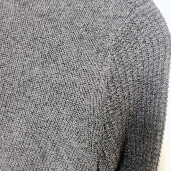 Ann Taylor LOFT Women's XSP Charcoal Knit Full Zip Top Shirt Sweater - Picture 8 of 11